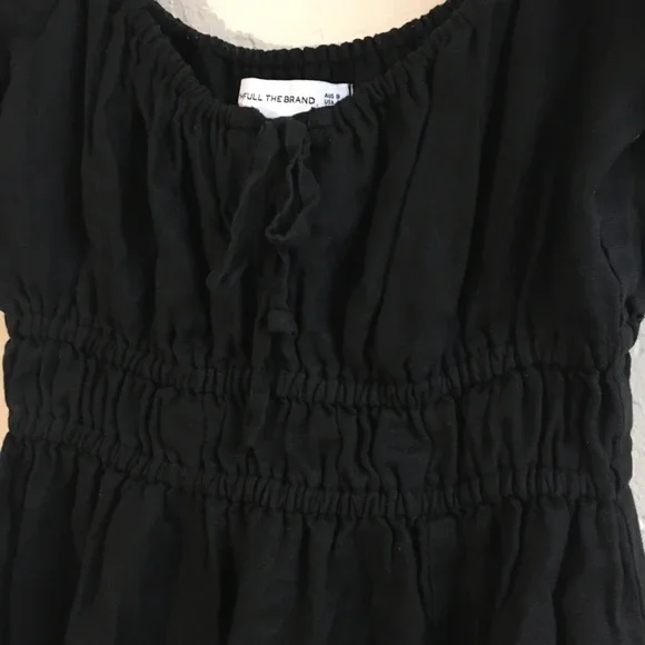 Faithful The Brand 100% Linen Midi Dress 4 Black Spring Festival Party B… - Picture 6 of 11